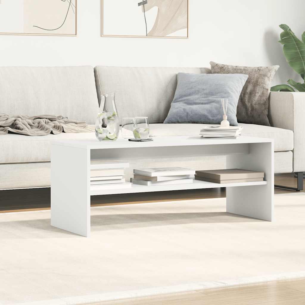 Meuble TV Blanc 100 x 40 x 40 cm Aggloméré - XIOS