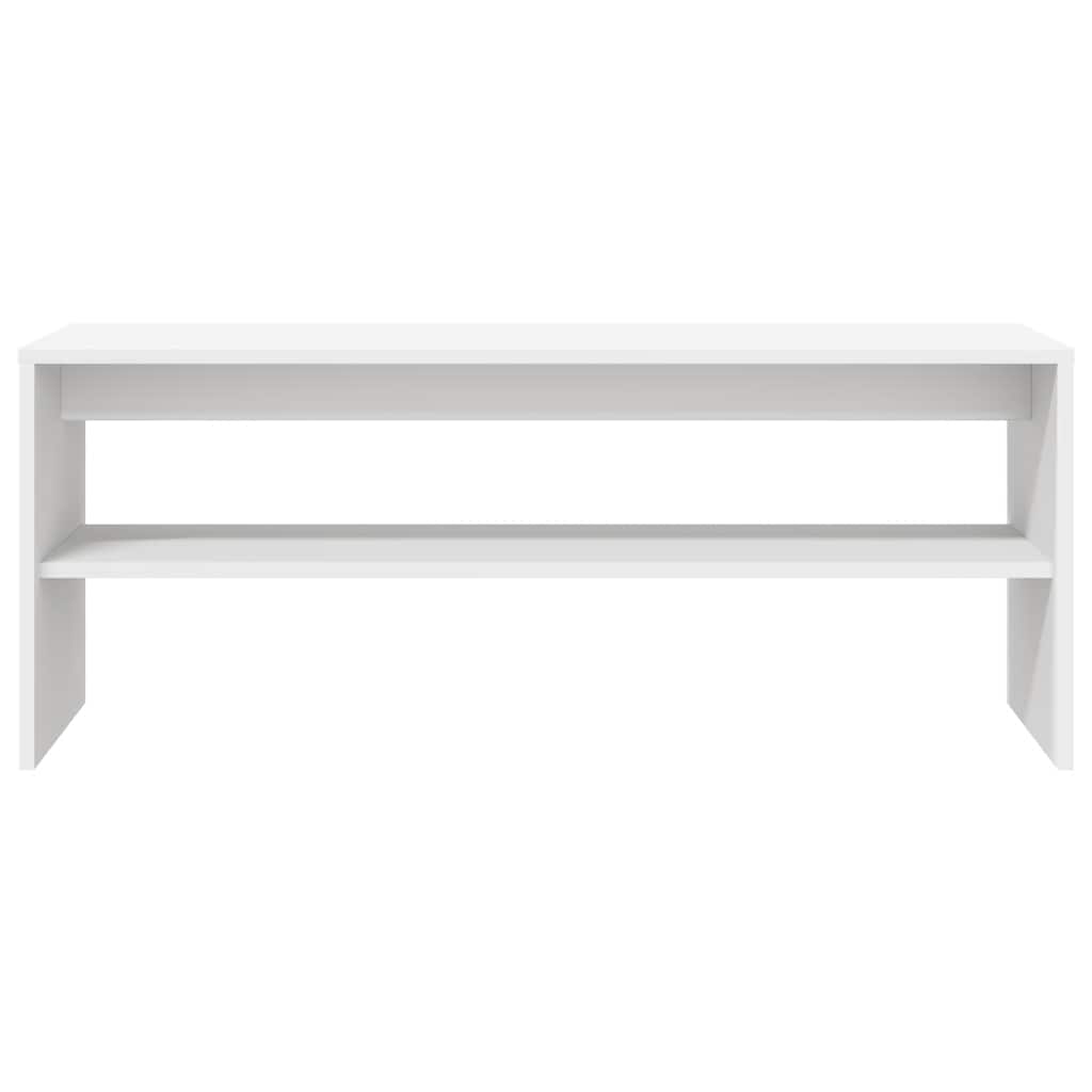 Meuble TV Blanc 100 x 40 x 40 cm Aggloméré - XIOS