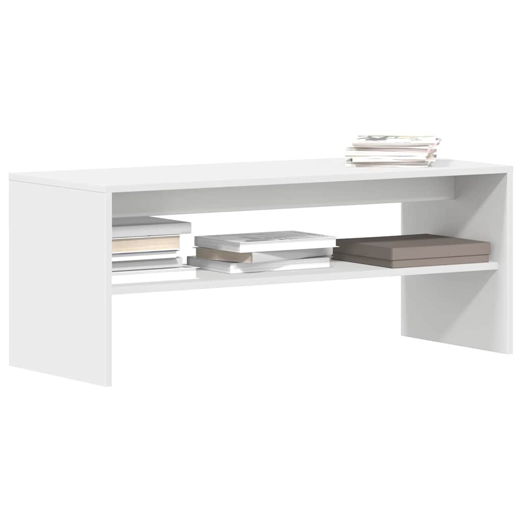 Meuble TV Blanc 100 x 40 x 40 cm Aggloméré - XIOS