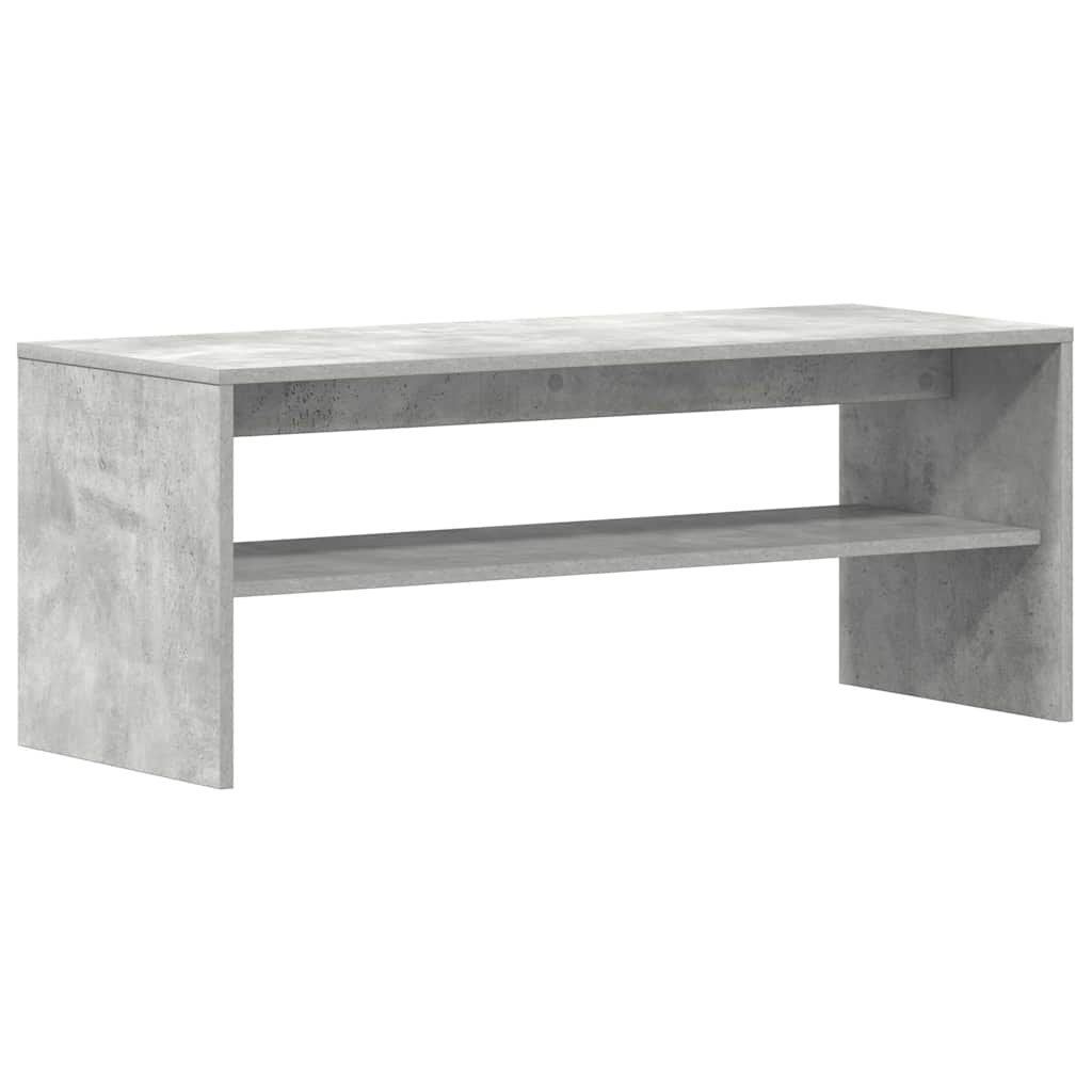 Meuble TV Gris béton 100 x 40 x 40 cm Aggloméré - XIOS