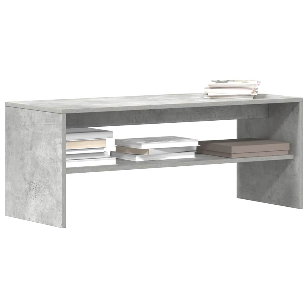 Meuble TV Gris béton 100 x 40 x 40 cm Aggloméré - XIOS
