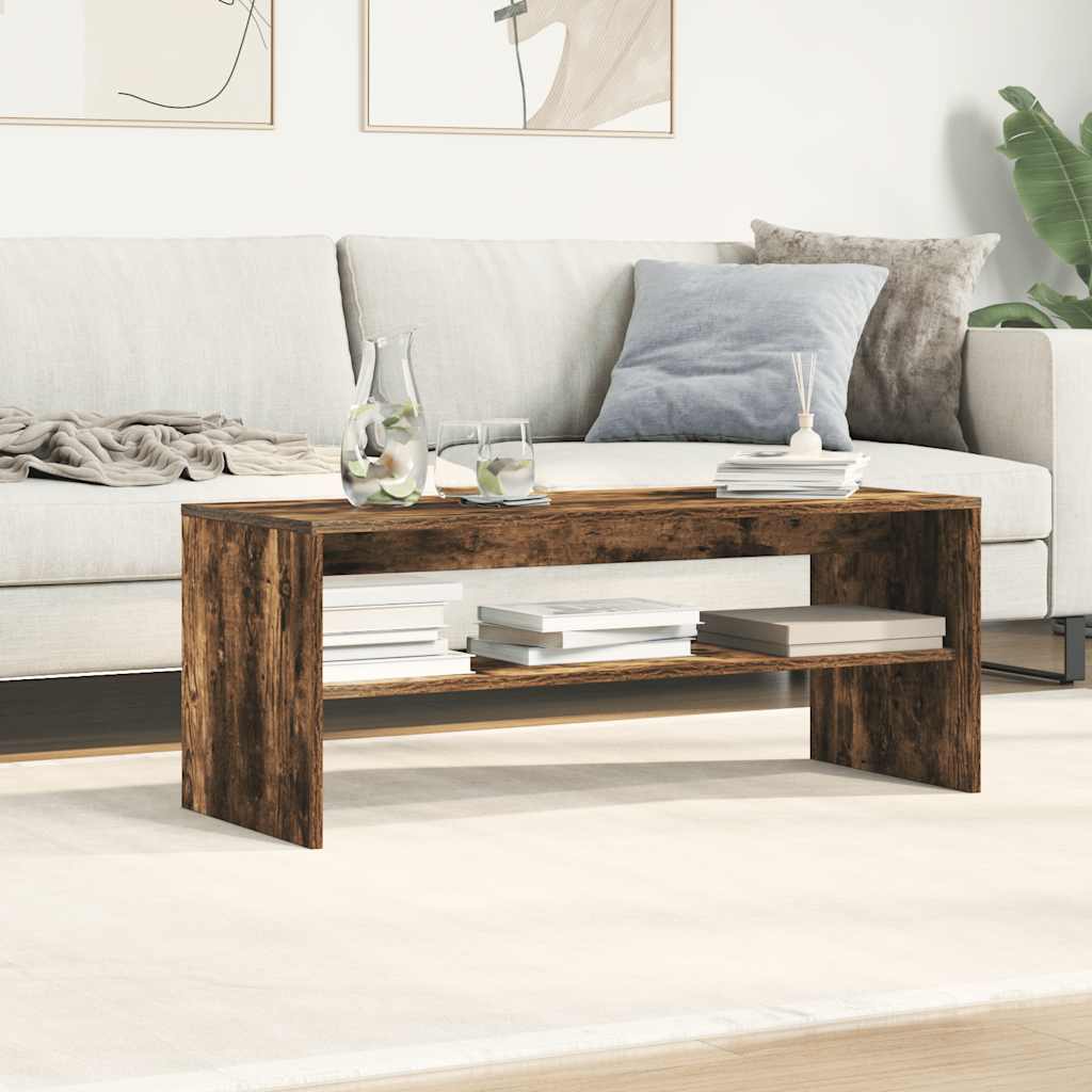 Meuble TV Chêne fumé 100x40x40 cm Bois d'ingénierie - XIOS