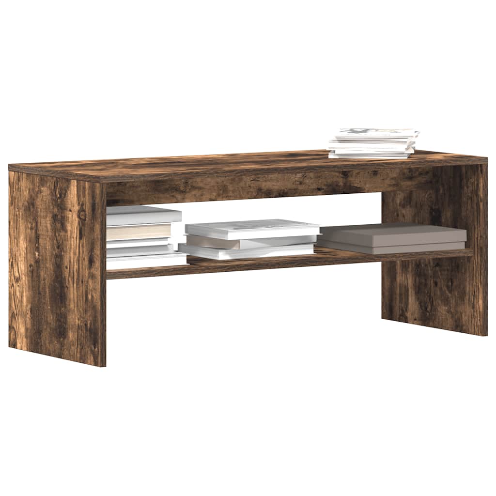 Meuble TV Chêne fumé 100x40x40 cm Bois d'ingénierie - XIOS