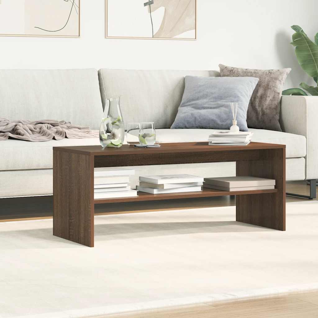 Meuble TV Chêne marron 100x40x40 cm Bois d'ingénierie - XIOS