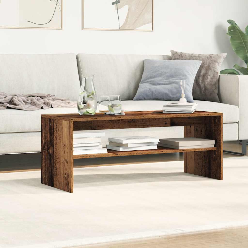 Meuble TV vieux bois 100x40x40 cm bois d'ingénierie - XIOS