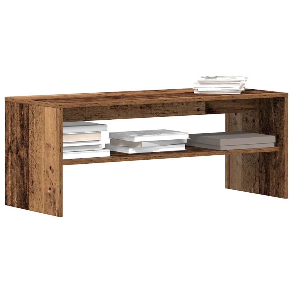 Meuble TV vieux bois 100x40x40 cm bois d'ingénierie - XIOS