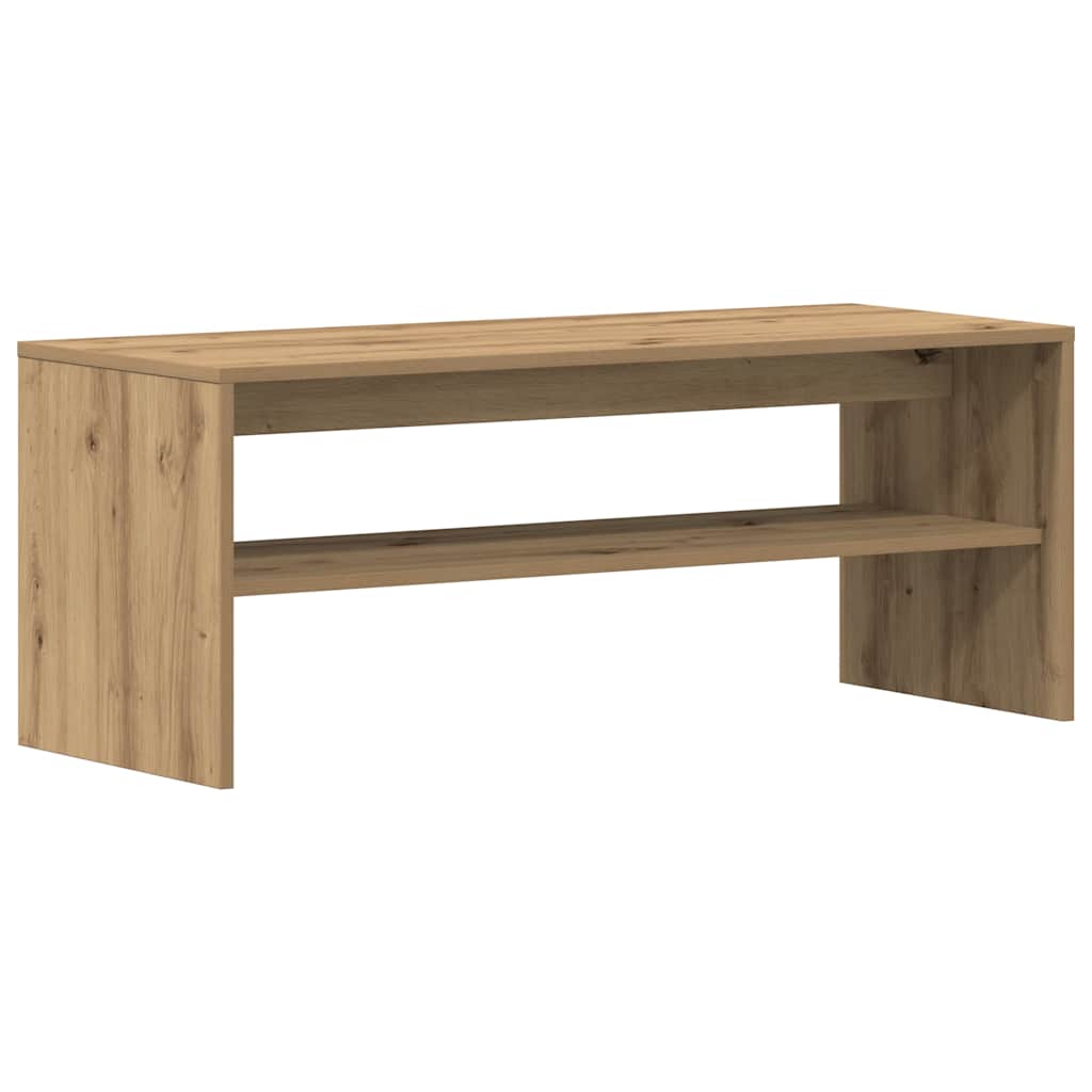 Meuble TV chêne artisanal 100x40x40 cm bois d'ingénierie - XIOS