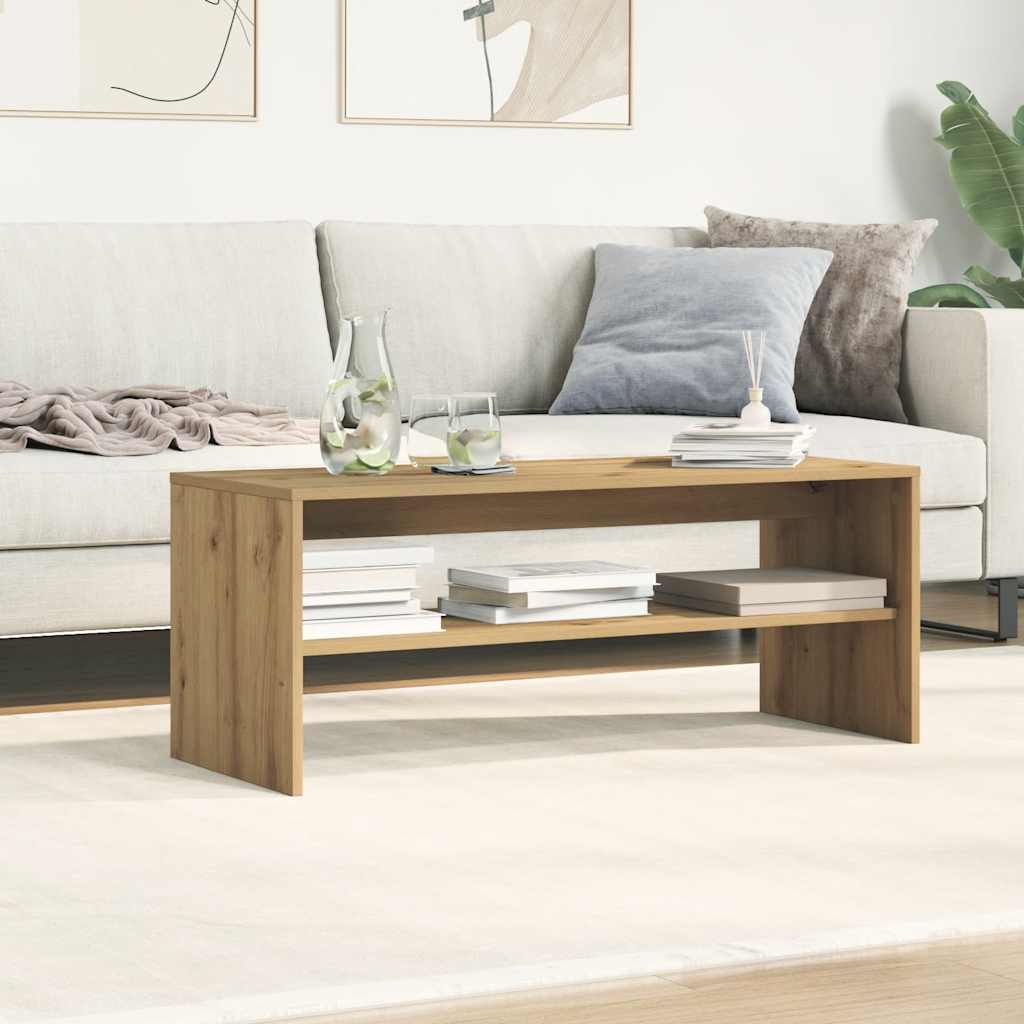 Meuble TV chêne artisanal 100x40x40 cm bois d'ingénierie - XIOS