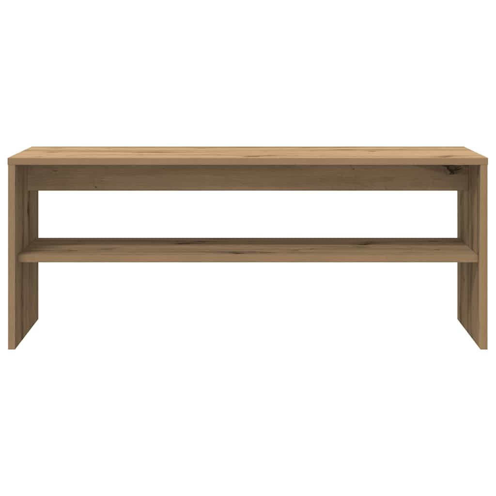 Meuble TV chêne artisanal 100x40x40 cm bois d'ingénierie - XIOS