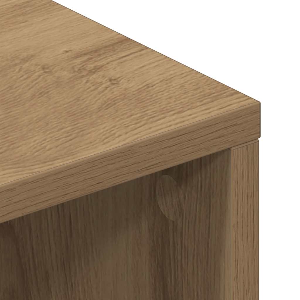 Meuble TV chêne artisanal 100x40x40 cm bois d'ingénierie - XIOS