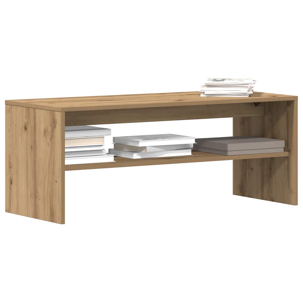 Meuble TV chêne artisanal 100x40x40 cm bois d'ingénierie - XIOS