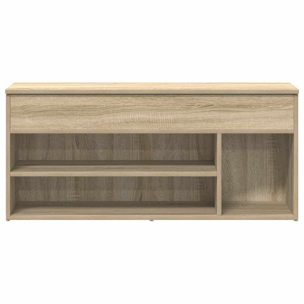 Banc à chaussures chêne sonoma 102x30,5x45 cm bois d'ingénierie - XIOS