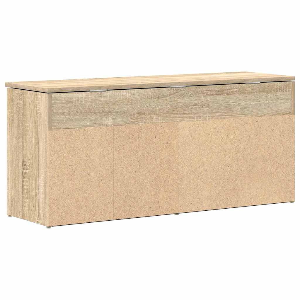 Banc à chaussures chêne sonoma 102x30,5x45 cm bois d'ingénierie - XIOS