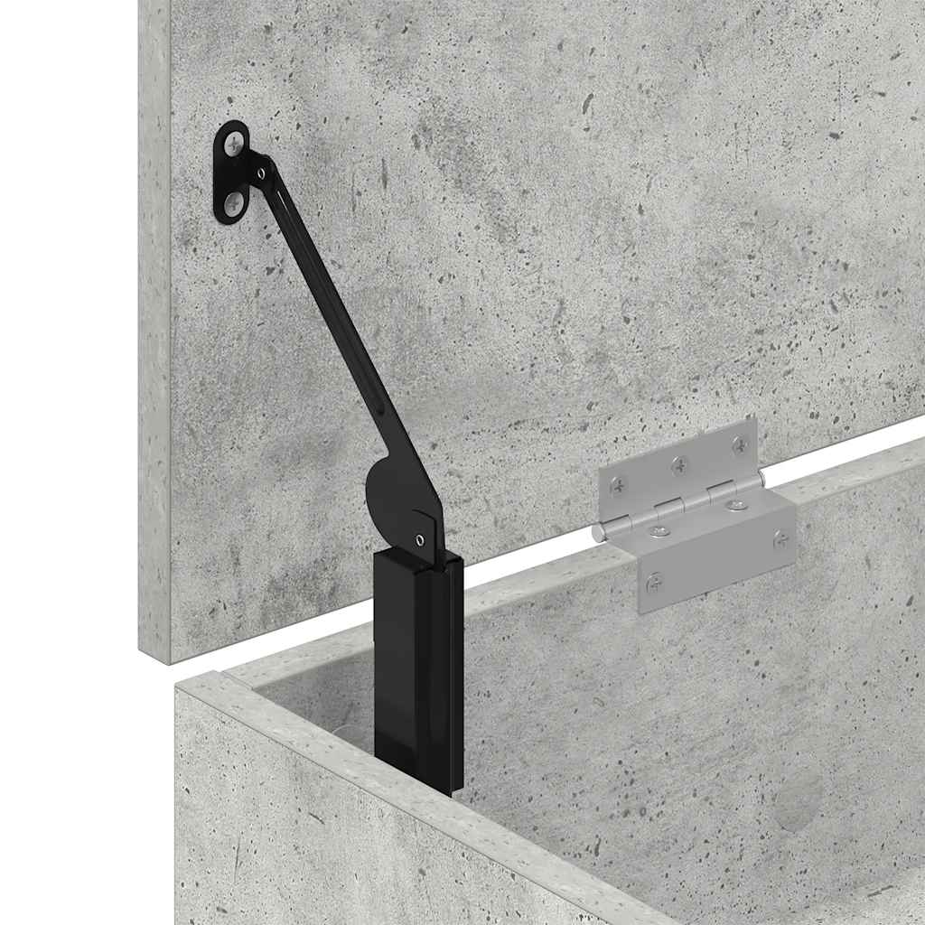 Banc à chaussures gris béton 102x30,5x45 cm bois d'ingénierie - XIOS