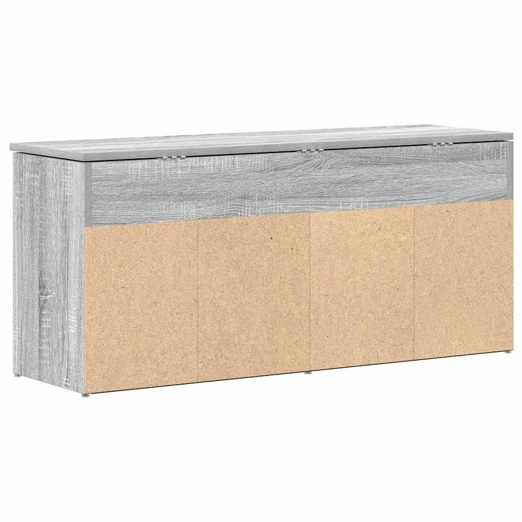 Banc à chaussures sonoma gris 102x30,5x45 cm bois d'ingénierie - XIOS