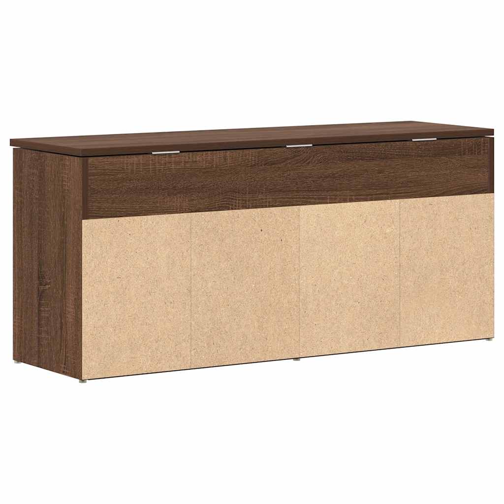 Banc à chaussures chêne marron 102x30,5x45 cm bois d'ingénierie - XIOS