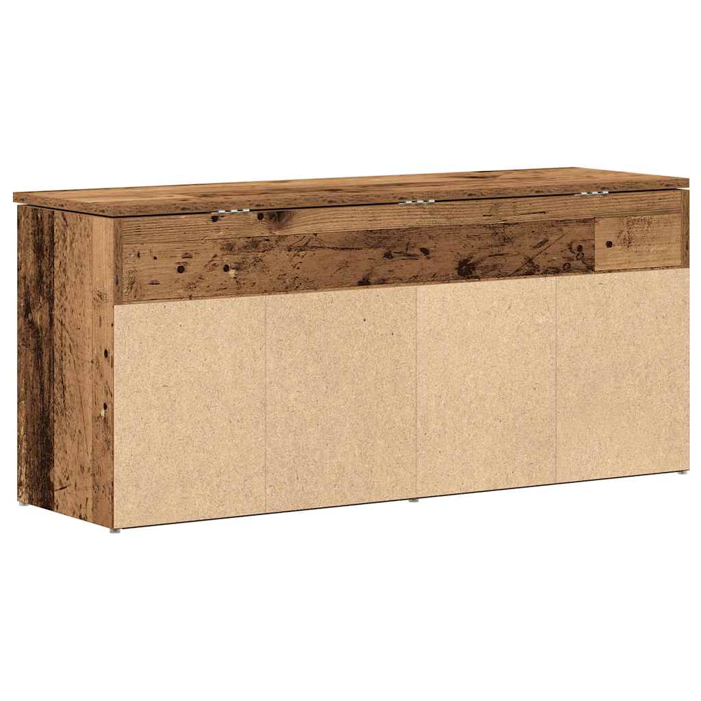 Banc à chaussures vieux bois 102x30,5x45 cm bois d'ingénierie - XIOS