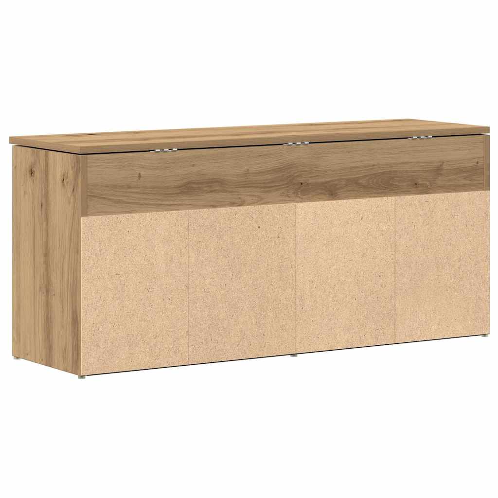 Banc à chaussures chêne artisanal 102x30,5x45cm bois ingénierie - XIOS