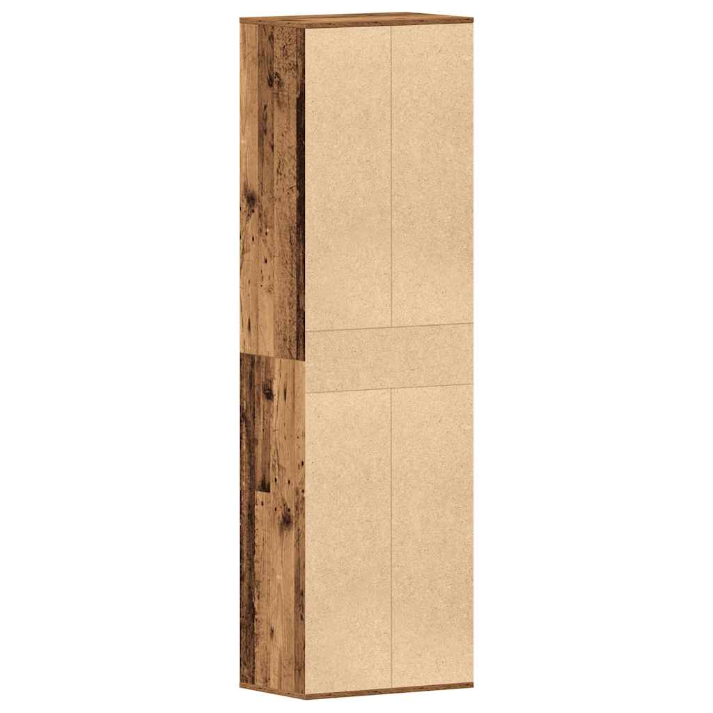 Armoire à chaussures vieux bois 54x34x183 cm bois ingénierie - XIOS