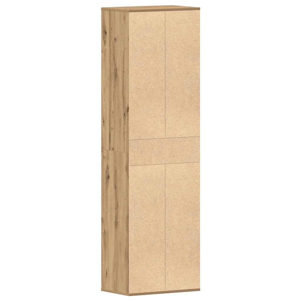 Meuble à chaussures chêne artisanal 54x34x183cm bois ingénierie - XIOS