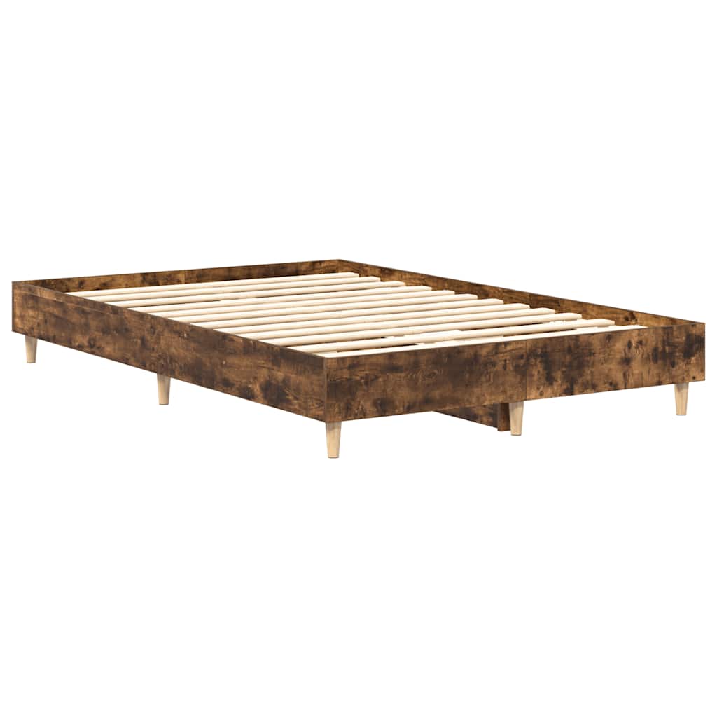 Cadre de lit sans matelas chêne fumé 120x200 cm bois ingénierie - XIOS