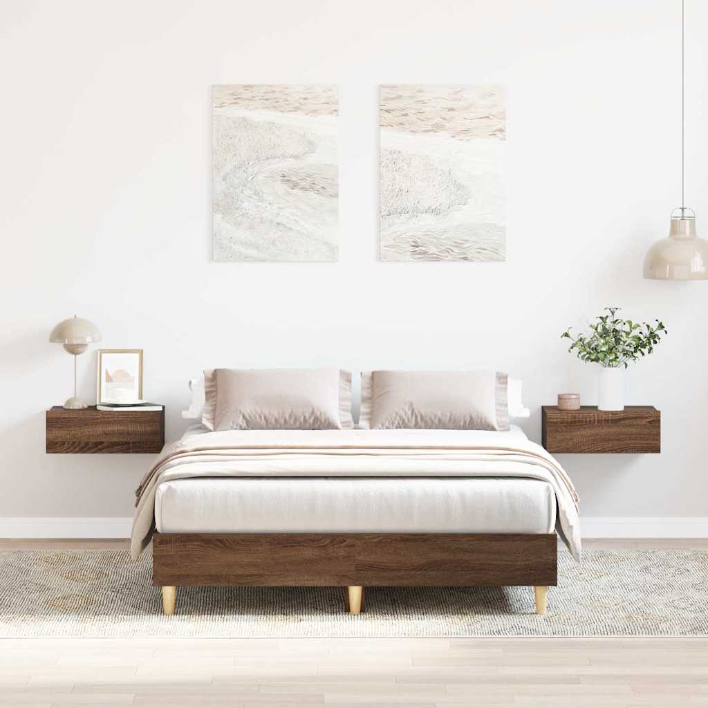 Cadre de lit sans matelas chêne marron 120x200 cm - XIOS