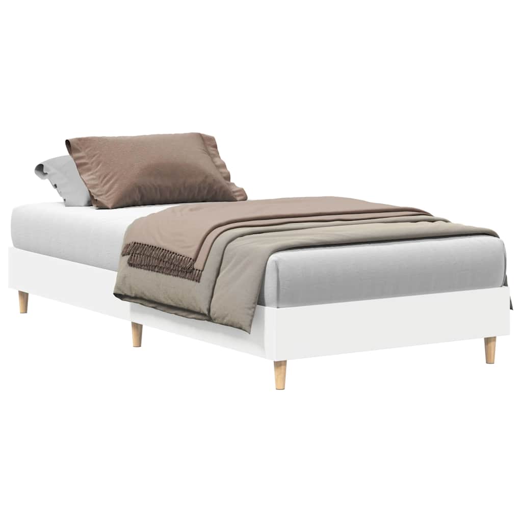 Cadre de lit sans matelas blanc 100x200 cm bois d'ingénierie - XIOS