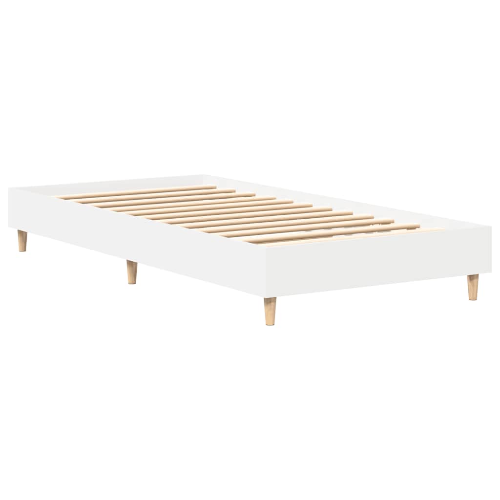 Cadre de lit sans matelas blanc 100x200 cm bois d'ingénierie - XIOS