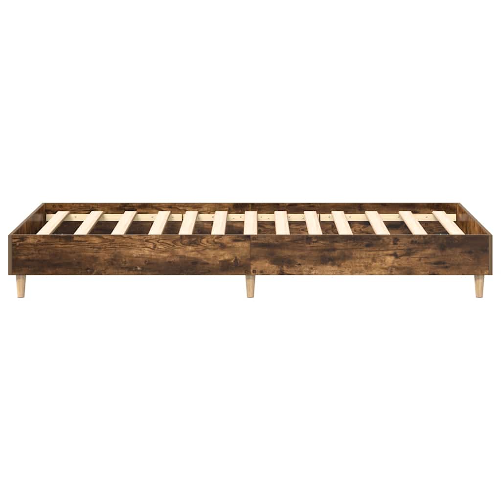 Cadre de lit sans matelas chêne fumé 100x200 cm bois ingénierie - XIOS
