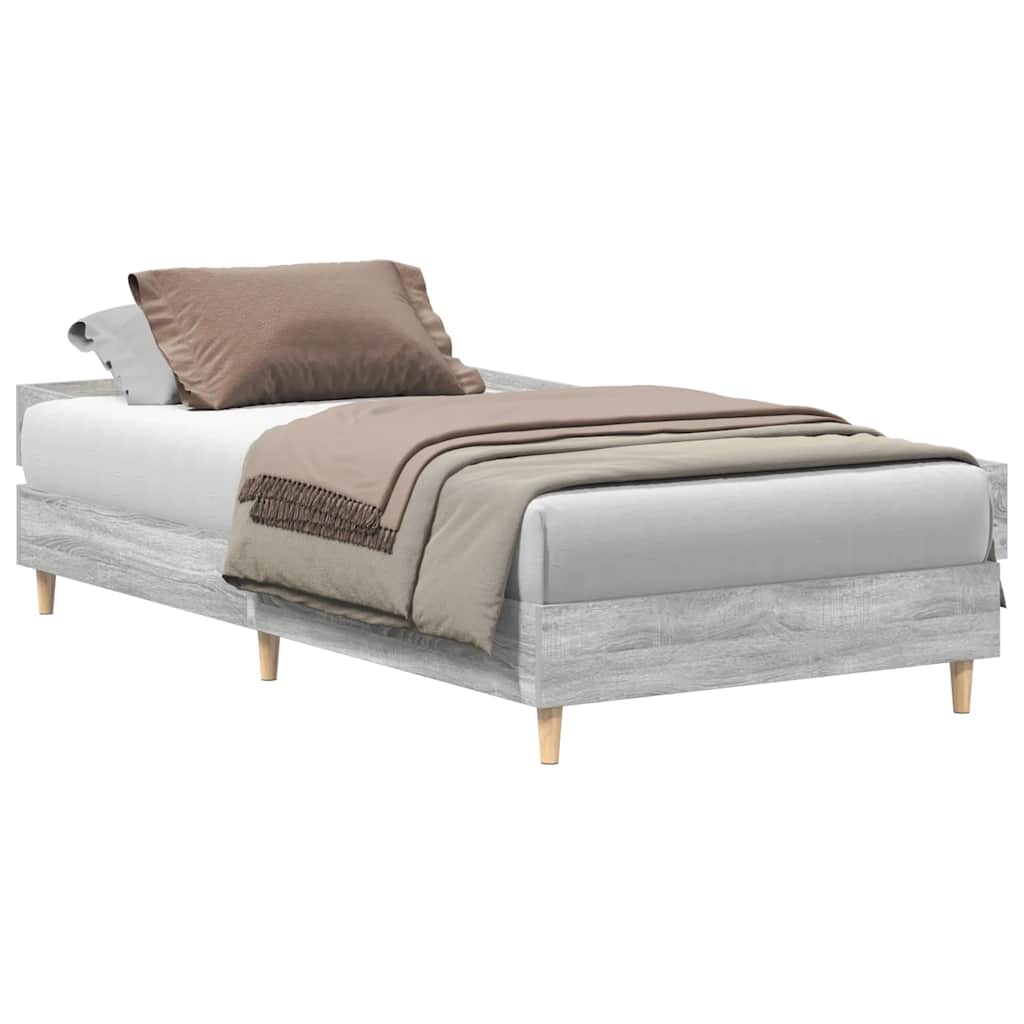 Cadre de lit sans matelas sonoma gris 100x200 cm - XIOS