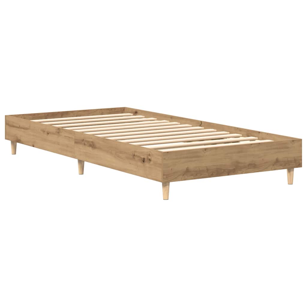 Cadre de lit sans matelas chêne artisanal 100x200 cm - XIOS