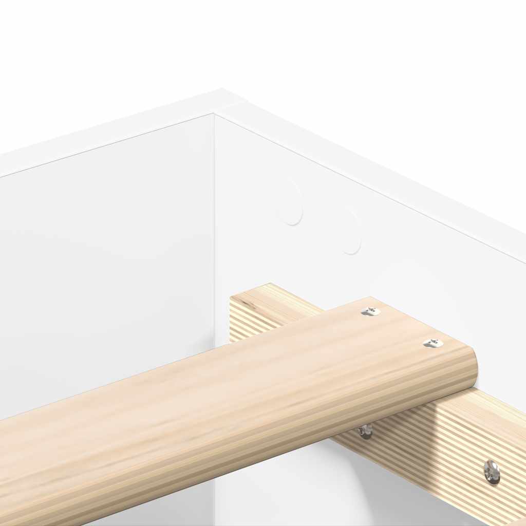 Cadre de lit sans matelas blanc 90x200 cm bois d'ingénierie - XIOS