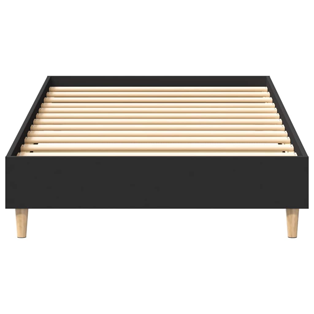 Cadre de lit sans matelas noir 90x200 cm bois d'ingénierie - XIOS