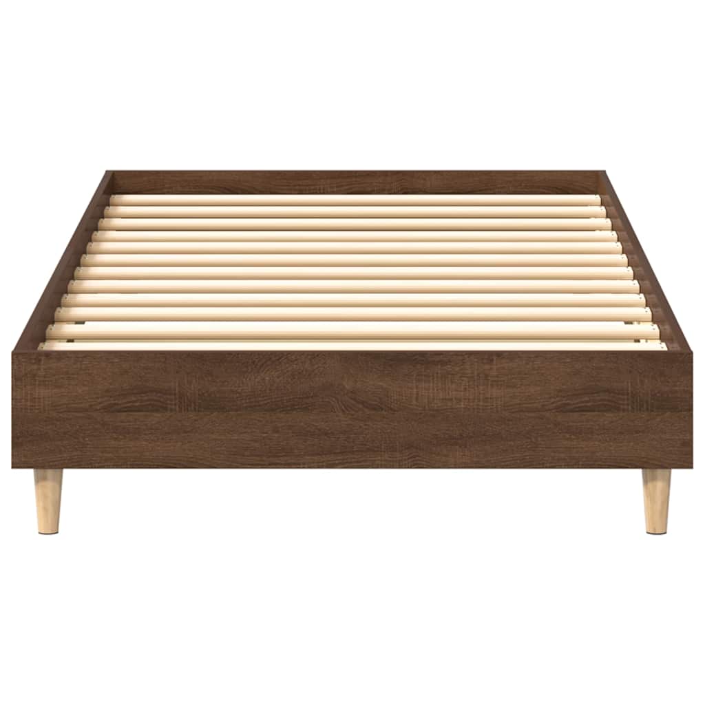 Cadre de lit sans matelas chêne marron 90x200cm bois ingénierie - XIOS