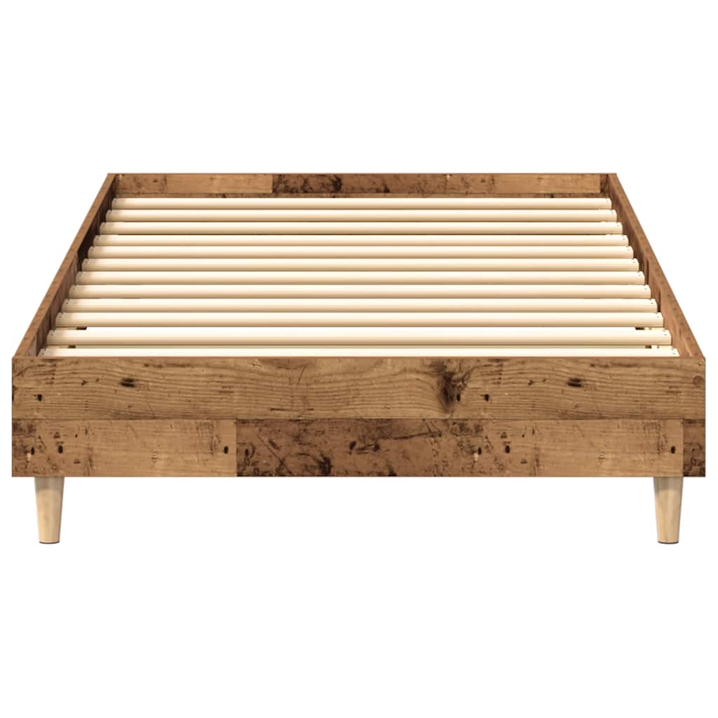 Cadre de lit sans matelas vieux bois 90x200 cm bois ingénierie - XIOS