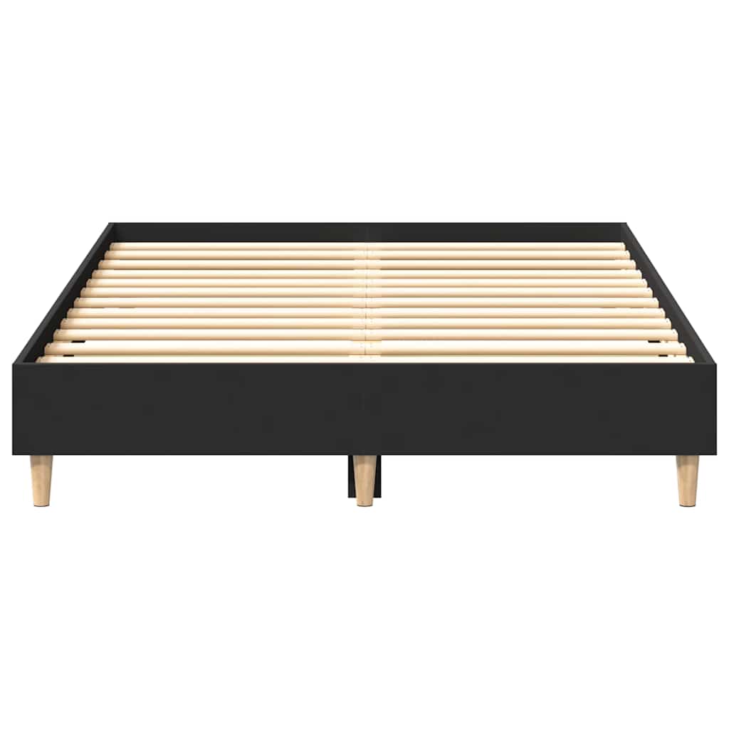 Cadre de lit sans matelas noir 140x190 cm bois d'ingénierie - XIOS
