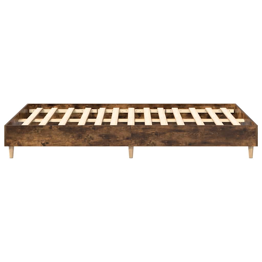 Cadre de lit sans matelas chêne fumé 140x190 cm bois ingénierie - XIOS