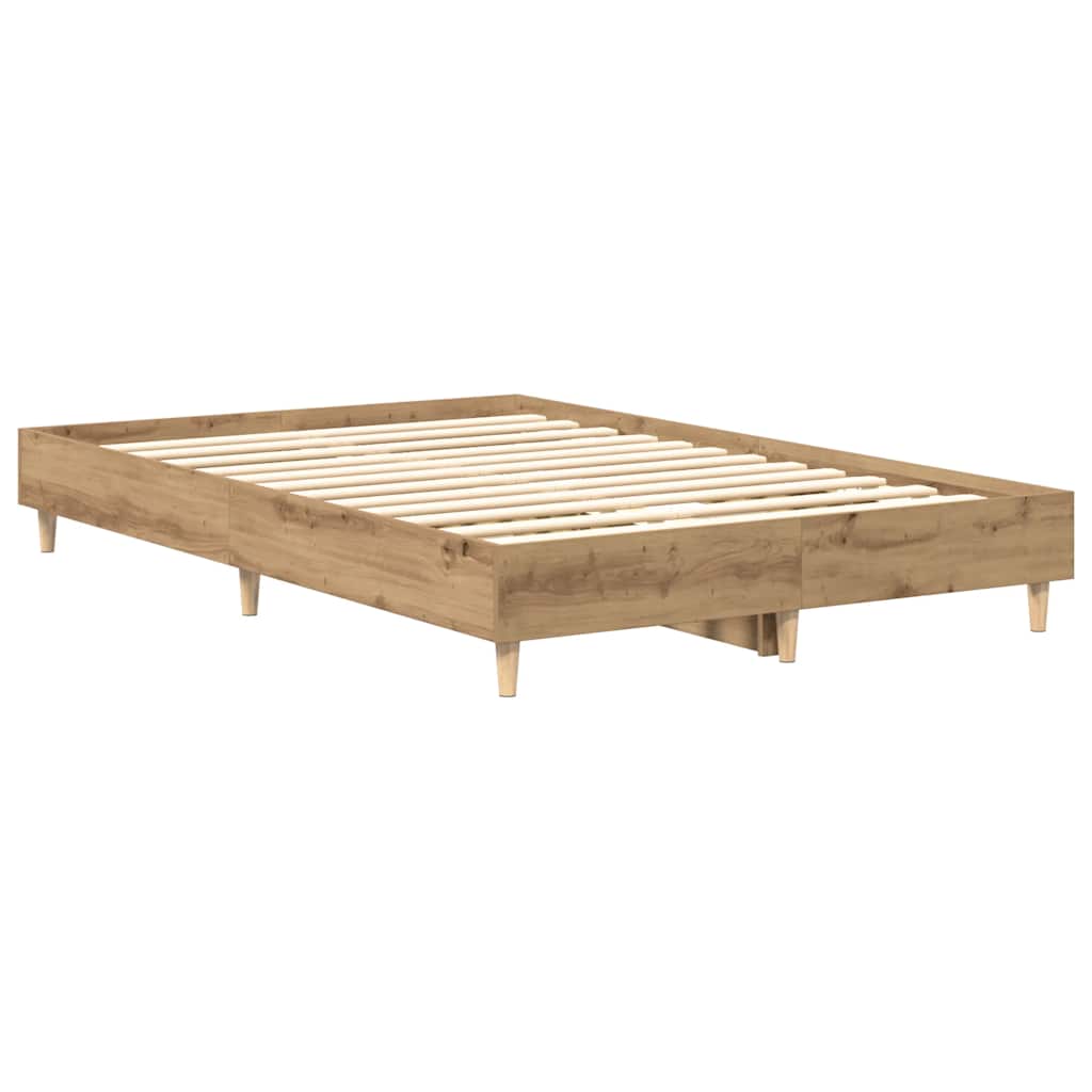Cadre de lit sans matelas chêne artisanal 140x190 cm - XIOS