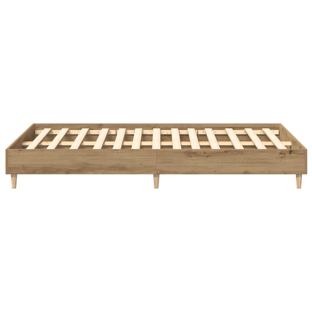Cadre de lit sans matelas chêne artisanal 140x190 cm - XIOS