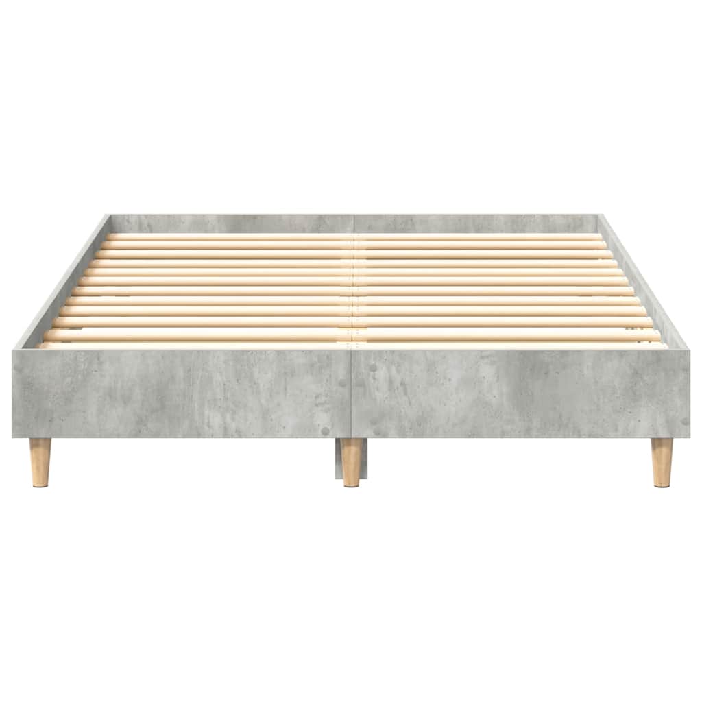 Cadre de lit sans matelas gris béton 135x190 cm bois ingénierie - XIOS