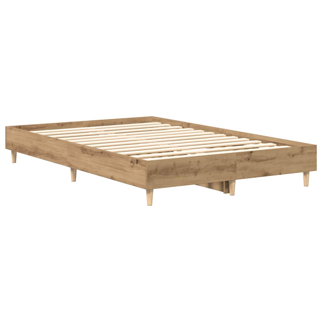 Cadre de lit sans matelas chêne artisanal 135x190 cm - XIOS