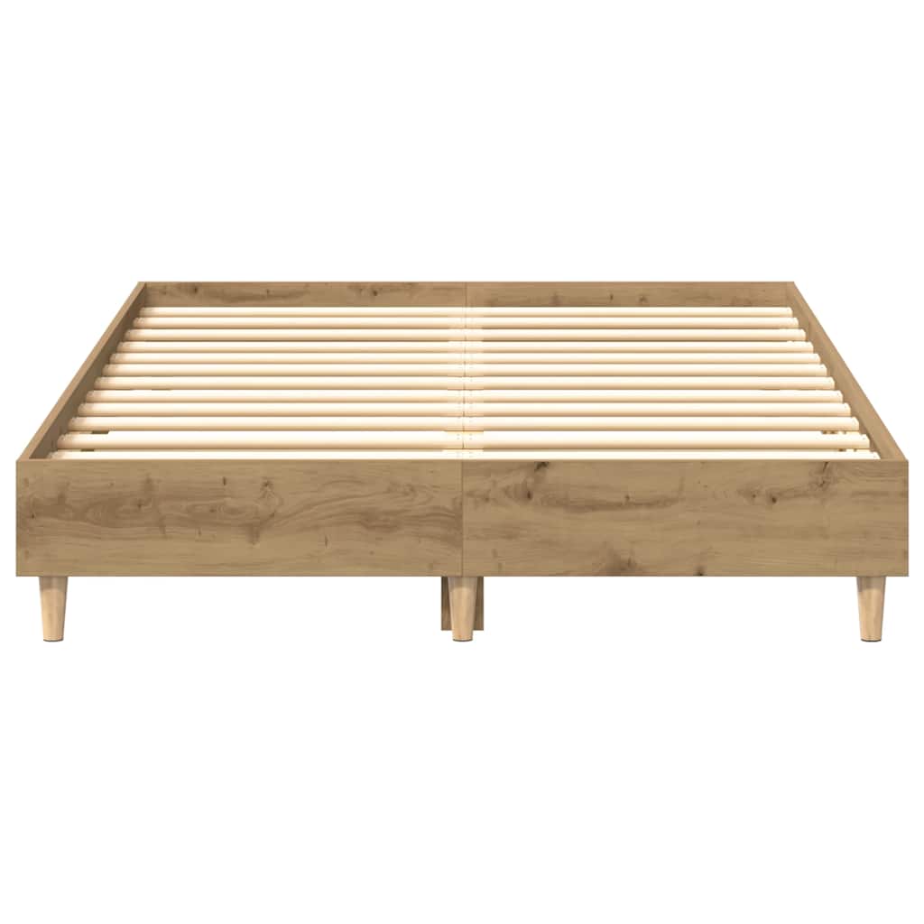Cadre de lit sans matelas chêne artisanal 135x190 cm - XIOS