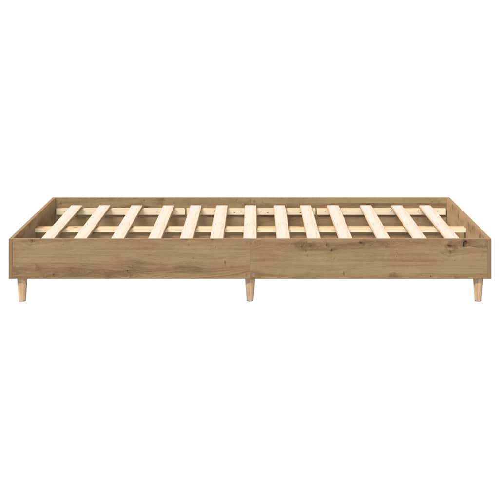 Cadre de lit sans matelas chêne artisanal 135x190 cm - XIOS