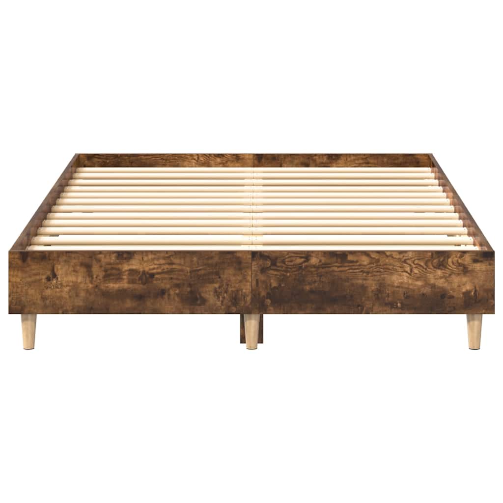 Cadre de lit sans matelas chêne fumé 120x190 cm bois ingénierie - XIOS