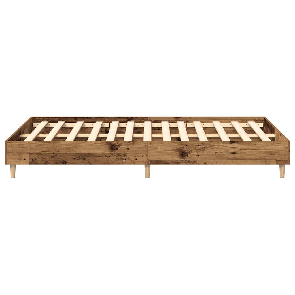 Cadre de lit sans matelas vieux bois 120x190 cm bois ingénierie - XIOS
