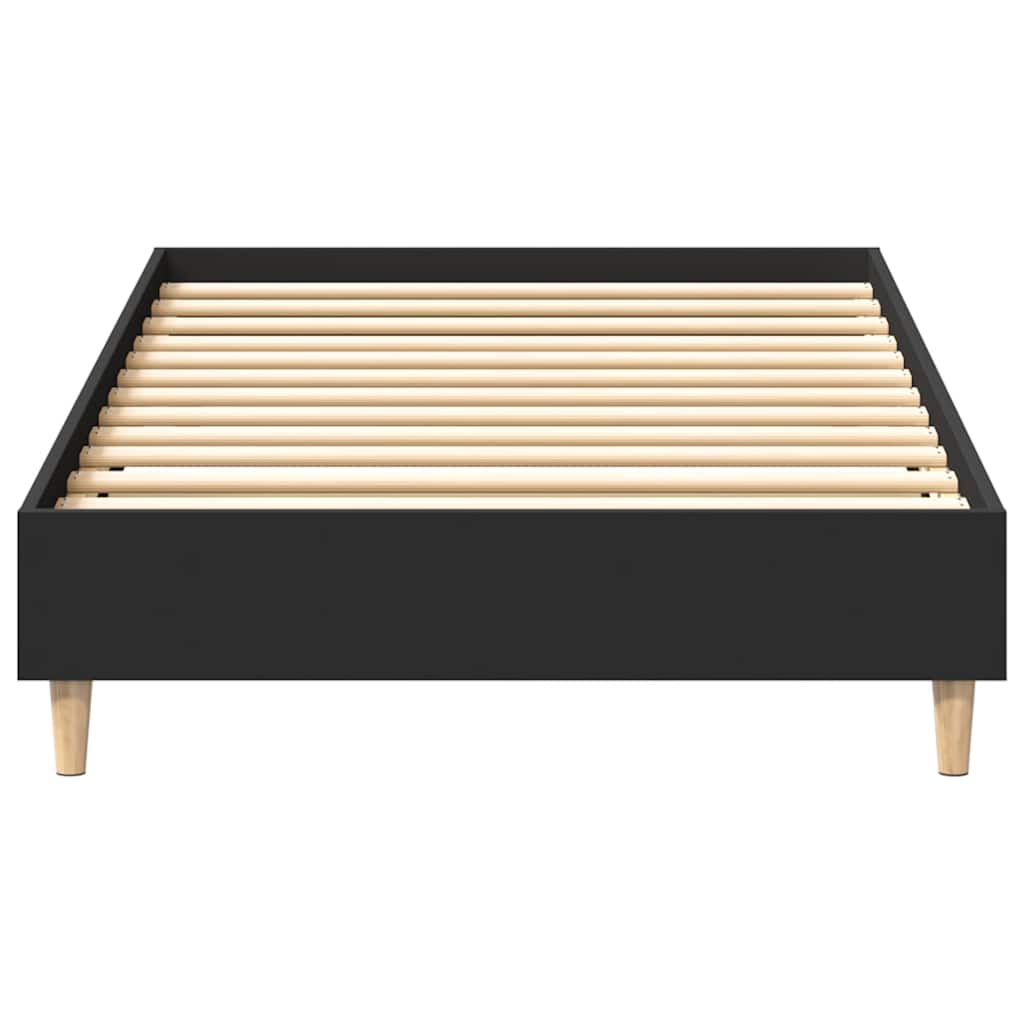 Cadre de lit sans matelas noir 90x190 cm bois ingénierie - XIOS