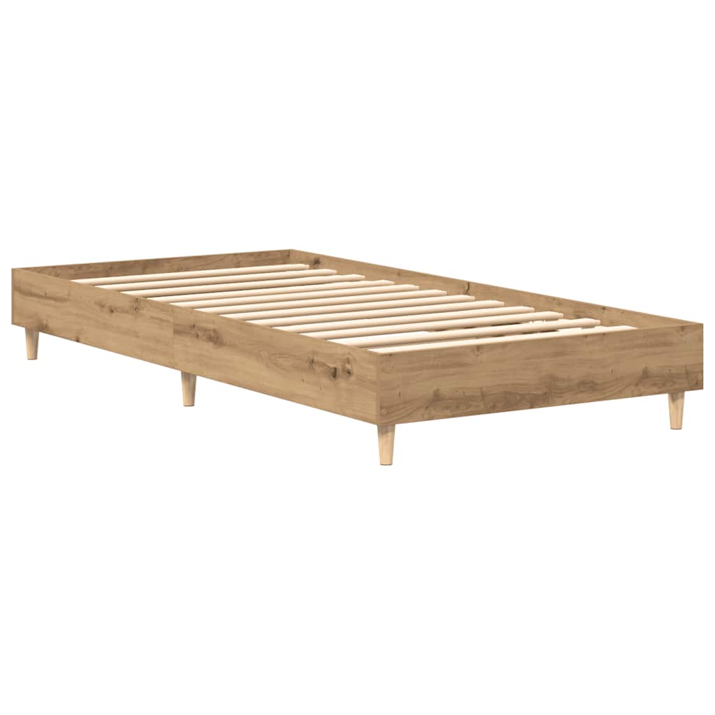 Cadre de lit sans matelas chêne artisanal 90x190 cm - XIOS