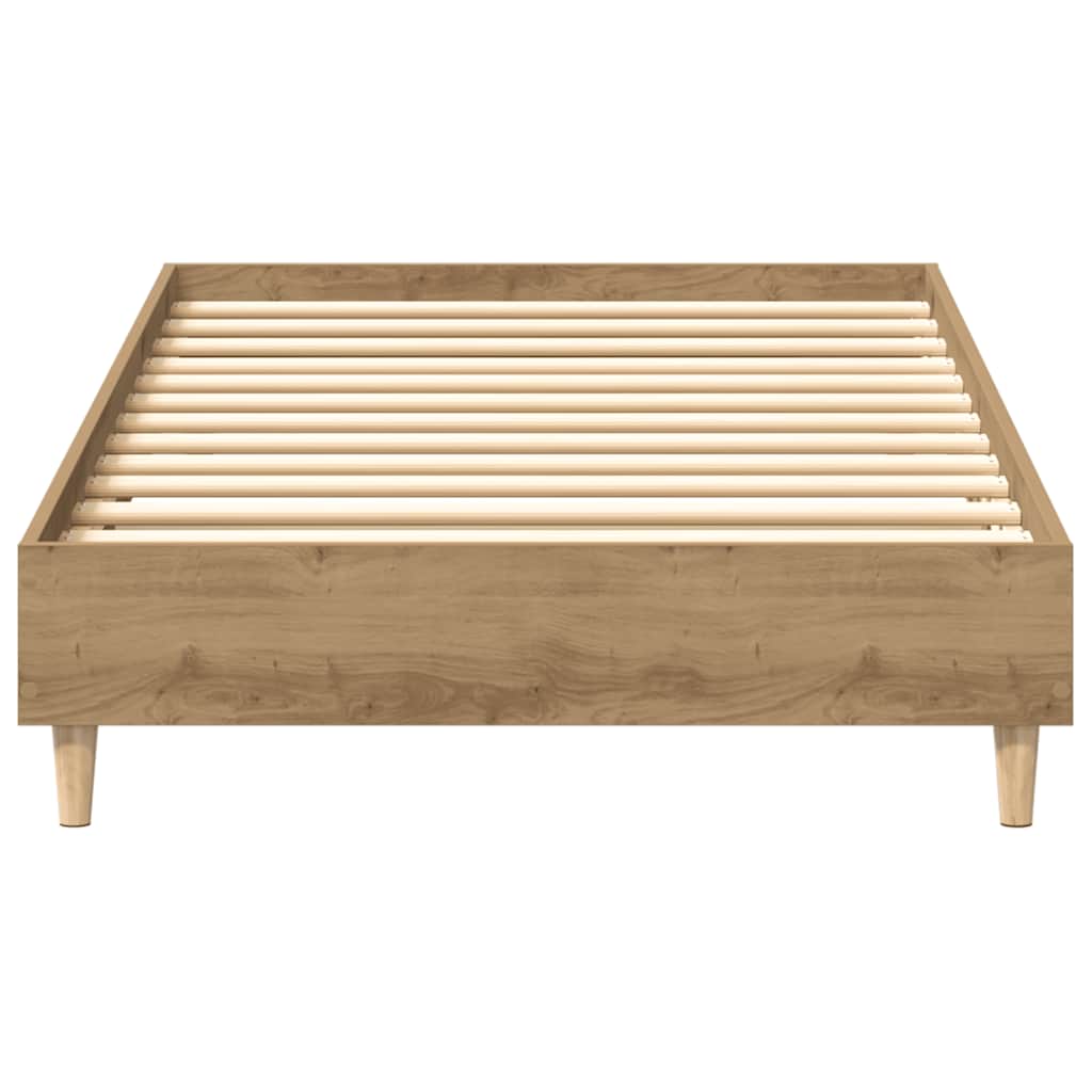 Cadre de lit sans matelas chêne artisanal 90x190 cm - XIOS