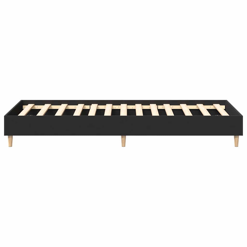 Cadre de lit sans matelas noir 75x190 cm bois ingénierie - XIOS