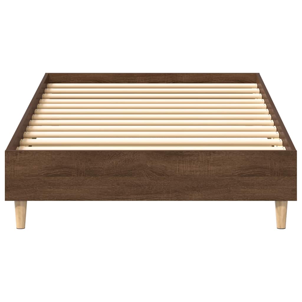 Cadre de lit sans matelas chêne marron 75x190cm bois ingénierie - XIOS